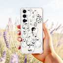 Phone Case for Samsung Galaxy S24 Clear Case with Halloween Ghost Soft TPU Shock Absorption Slim Embossed Pattern Protective Back Phone Cover Case for Samsung Galaxy S24 5G-Halloween Ghost