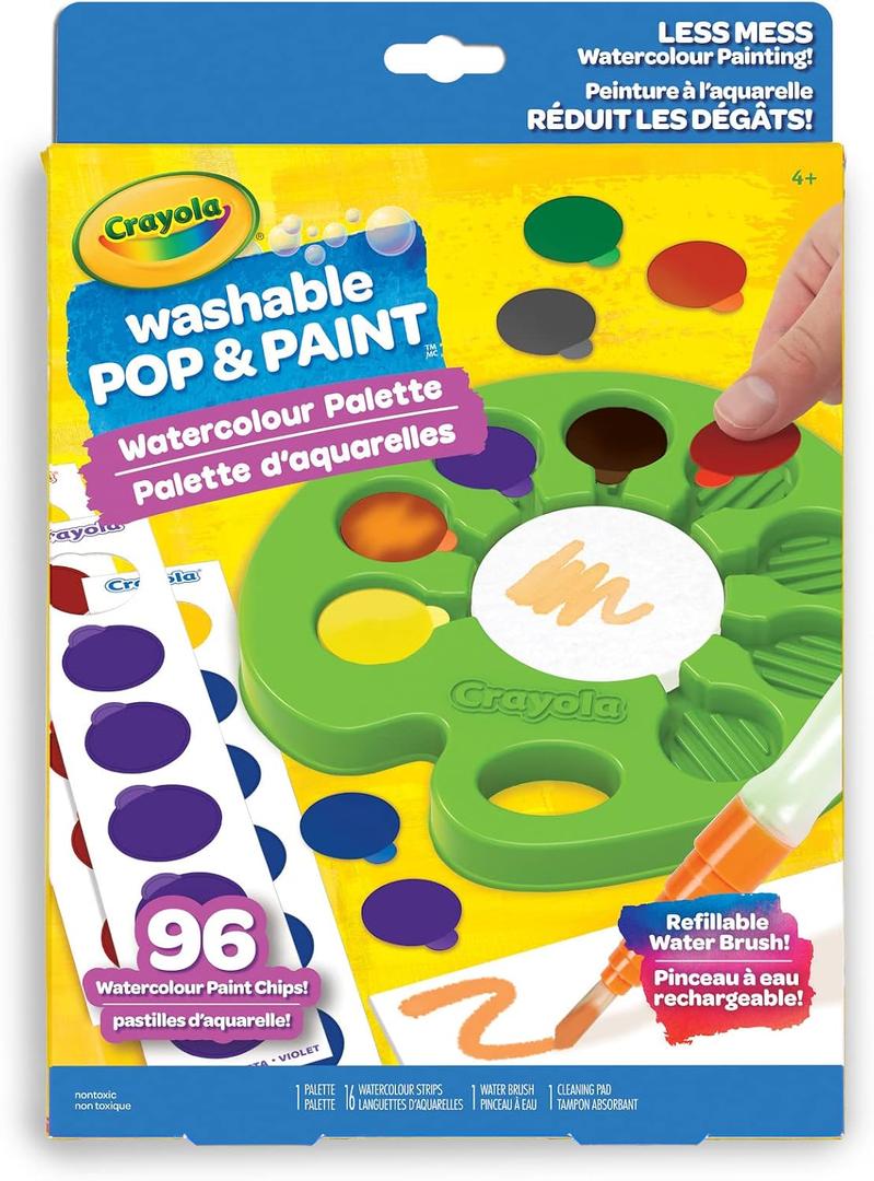 CRAYOLA Washable Pop & Paint Watercolour Palette
