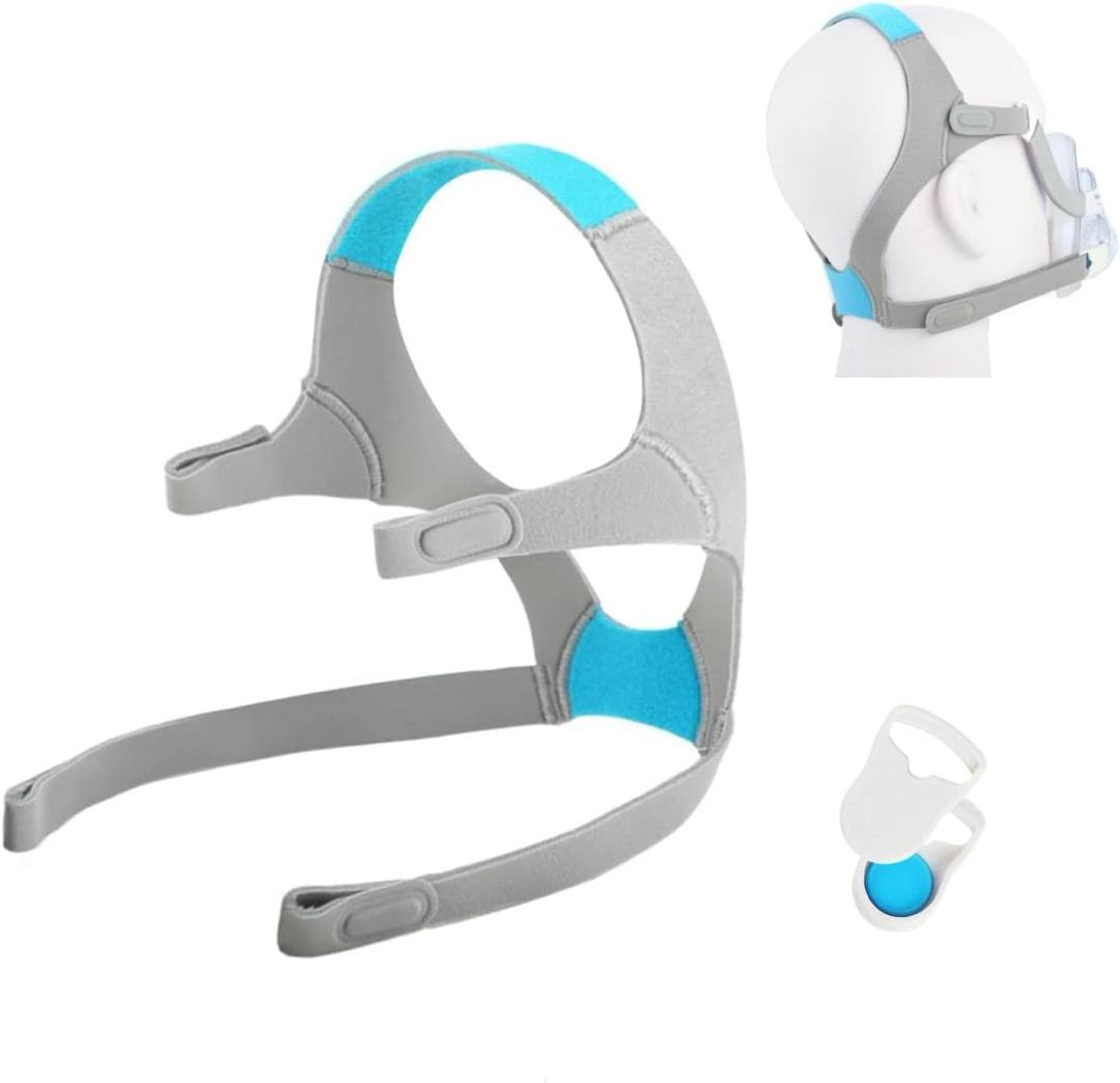 1 Packs F20 Replacement Headgear Compatible with F20 Full-face Mask, Include 4 Magnetic Clips+4 Packs Headgear Straps (Medium)