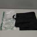 Hiasan French Door Curtains for Small Window, Rod Pocket Short Front Sidelight Curtain, 1 Panel (Black, W 24 inch x L 40 inch)