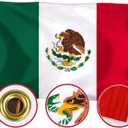 XIFAN Premium Mexico Flag 4x6 ft Outdoor, Large Double Sided Heavy Duty 210D Nylon Mexican Flag, Bandera De Mexico Mexicana Grande for Wall Indoor Outdoor Decoration