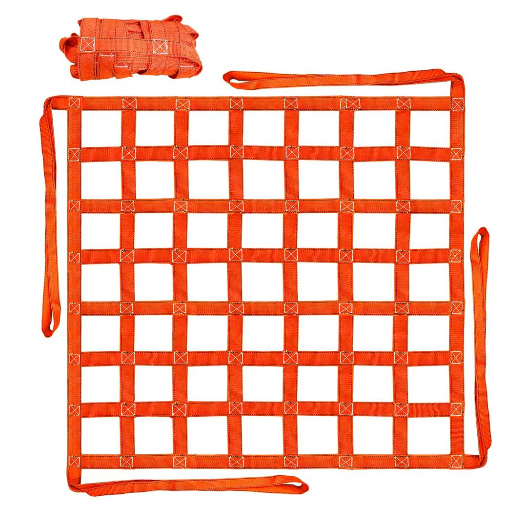 YATOINTO Cargo Lifting Net 3.28' x 3.28', Lifting Net Straps for Hoist 661lbs Load Capacity, Nylon Sling Hoisting Net 10CM Square Hole for Construction Rigging Moving Towing Hoisting Loading Unloading