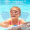 Freela Goggles for Kids Toddler 3-15, Anti Fog No Leak Clear Swim Goggles for Boys Girls Pool Beach Swimming, 2Pcs