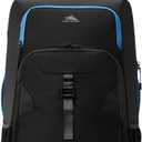 High Sierra Hi-Life 22-Inch Carry-On Wheeled Duffle - Features Smooth Rolling Wheels, WetPak Pockets, Stack-It Strap, Adjustable Handle, Fleece Pocket, Padded Laptop Sleeve, Expandable - Black/Blue