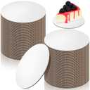 Newtay 100 Pcs 5 Inch Cake Board Round Mini Cardboard Cake Circle Boards Grease Proof Tray Base for Baking Pastry(White)