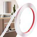 0.39in 20Ft Peel and Stick Wall Molding Trim - Flexible Self Adhesive Molding Trim for Walls, Edges, Borders, Window Frames, Backsplash Tiles - White (Paintable) Waterproof Trim