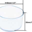Round Chair Leg Caps,PVC Furniture Feet Covers,TTZEZE Transparent Round Floor Protectors,Clear Table Feet Covers Preventing Plastic Chair Leg Covers Scratches and Noise 40mm/1.57'', 24