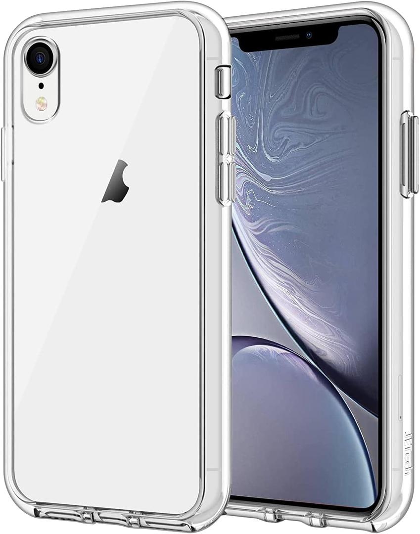 JETech Case for iPhone XR 6.1-Inch, Non-Yellowing Shockproof Phone Bumper Cover, Anti-Scratch Clear Back (Clear)