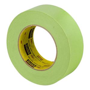 3M Scotch 233+ Performance Critical Edge Masking Tape, 25 lbs/in Tensile Strength, 55m Length x 48mm Width, Green