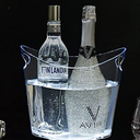 Ice Buckets for Parties,2 PCS Clear 6 Liter Plastic Tub for Drinks and Parties, Clear Ice Bucket for Champagne Beer Sparkling Cocktails,  Extra Large Model