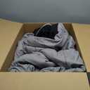 Amazon Basics Comforter Blanket, Reversible, Lightweight Microfiber, All Season, Soft Plush, Machine Washable, Twin/Twin XL, Black/Grey