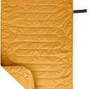 Huzi Infinity Travel - Packable Blanket - Puffy - for Travel Outdoor Picnic Trip Camping Beach - 57 x 38 (Ochre Yellow)