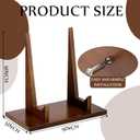 RattanView 1 Pcs Wood Plate Stand for Display Plate Holder Display Frame Picture Photo Card Tabletop Decorative Stand (9 Inch)