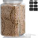 Glass Jars with Lids 78 oz, Airtight Silicone Seal & Non-Slip Design, Large Glass Storage Containers with Lids, Wide-Mouth Storage Containers for Kitchen, Laundry, Pantry & Office