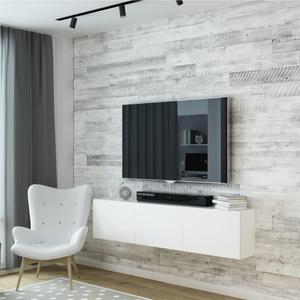 White Reclaimed Barnwood Planks Weathered Distressed Antique Tile Slat Boards for Paneling Wood Wall Wooden Backdrop Rustic Farmhouse Decor Backsplash DIY Crafts 47" Length (12, Width 5 in)