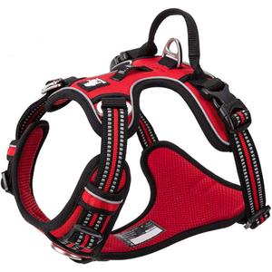 TRUE LOVE Dog Harness No Pull Nylon Reflective Pet Harness Adjustable Comfortable Control Step-in Brilliant Colors Truelove TLH56512 Red