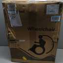 Portable Wheelchair,Lightweight Foldable Transport Chair with Handbrake for Adults and Senoirs