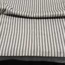 jinchan Double Layer Striped Linen Kitchen Tier Curtain Rustic Cafe for Living Room Bathroom Half Window Curtain 35x50 inches