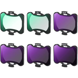 K&F CONCEPT Avata 2 Drone UV PL ND Filters Kit (6 Pack), UV PL ND8 ND16 ND32 ND64 Filter Compatible with DJI Avata 2, Drone Accesorries with 28 Multi-Layer Coated/Gimbal Safe