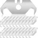 Mudder Utility Hook Blades Steel Hook Razor Knife Blades for Roofing and Carpet with Plastic Box,(90 Pieces)