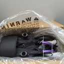 WALK MATE 3 Wheel Rollator Walker with Seat for Slim Seniors, Padded Backrest Lightweight Foldable Travel Walker Ideal for Elderly, 8 Inch Tri-Wheel Modern Mobility Walking Aid Aluminum, Purple