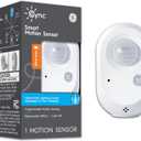 GE CYNC Wireless Smart Motion Sensor, Battery-Powered, Bluetooth Motion Sensor with Ambient Light Detection, Works with CYNC Smart Plugs, Switches and Bulbs, White (1 Pack)