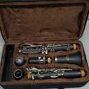 EASTROCK Bb Clarinet 17 Keys ABS Material Wide Range of Tones Particularly Beginner & Students-friendly with Using Tools and 2 Replaceable Barrels (black)