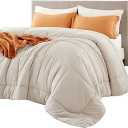 Bedsure Comforter Duvet Insert - Quilted Comforters Queen Size, All Season Duvet, GentleSoft™ Down Alternative Bedding, with 8 Tabs, Gifts for Women/Men, Linen, Queen 88 x 88 Inches