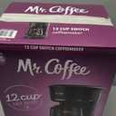 Mr. Coffee 12-Cup Switch Coffee Maker Black: Electric Drip Coffee Machine, 60 oz Capacity, Dishwasher-Safe Parts