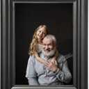 MOMLKFDAY Black 8x10 Picture Frames – Solid Wood with High Definition Glass, Perfect for Tabletop or Wall Hanging – Ideal for Dad, Grandpa, Father's Gifts, Black