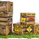 Fuutreo 16pcs Dinosaur Birthday Decorations 12 x 12 x 12 Inch Dino Theme Boxes Supplies, 79 x 40 Inch Natural Fishing Net Decor, Backdrop Photo Props for Birthday Halloween Christmas