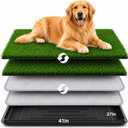 Extra Large Dog Grass Pad with Tray, 41″ x 27″ Indoor Outdoor Potty