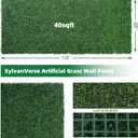 Artificial Boxwood Roll, 48x120 in(40 sqft) UV-Anti Faux Ivy Hedge Grass Wall Panels for Patio and Balcony Privacy, Fake Greenery Backdrop Decor for Fence, Garden, Backyard