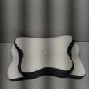 Osteo Sustained Cervical Health Neck Pillow, Contour Zoned Design Ergonomic Pillow for Pain Relief, No-Temperature Affected Memory Foam Pillows, Cooling Pillow Support Side, Back, Stomach Sleeper (Dark Gray)