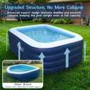 Inflatable Pool for Kids and Adults with No Collapse, 100" X 60" X 30" Deepened Swimming Pool for Toddlers, Outdoor, Garden, Backyard