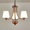 3-Light Oil Rubbed Bronze Chandelier for Dining Room Farmhouse Pendant Light Fixture with Frosted Glass Rustic Ceiling Lighting Modern Hanging Lamp for Kitchen Island Entryway, 47.2" Height Adjustable