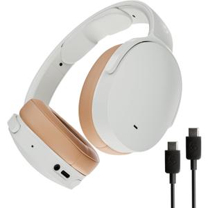 Skullcandy Hesh ANC Wireless Over-Ear Bluetooth Headphones with Extra USB-C Charging Cable, Active Noise Canceling, 22 Hrs Battery, Foldable Lightweight Design, Microphone iPhone Android - Mod White