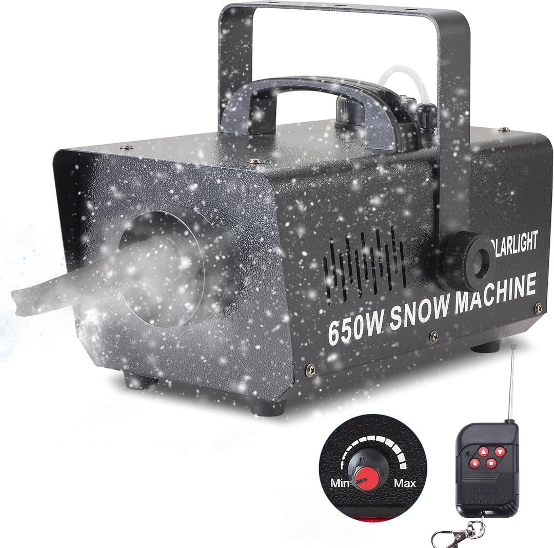 650W Snow Machine Snowflake Maker with Wireless Remote, Fake Snow Maker Machine for Outdoor Indoor Christmas Party Wedding Photography Parties Kids Stage Parades