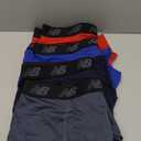 New Balance Men's Mesh 5" No Fly Boxer Brief (4 Pack) (Medium, Team Royal/Team Red/Pig/Thunder)