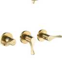 3 Handles Shower Faucet Set with Tub Spout Bathtub Shower Faucet Combo Set Shower System Complete Tub and Shower Trim Kit Brushed Gold Shower Set