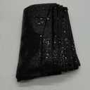 B-COOL Black Sequin Curtains Drapes: 4 Panels Glitter Party Curtains 2FTx8FT for Birthday Gothic Themed Party Wedding Stage Halloween Decorations