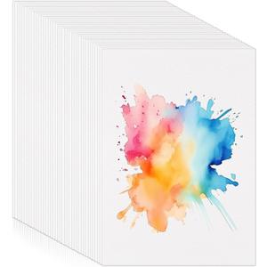 300 Sheets Watercolor Paper, 140 lb/300 GSM Cold Press Watercolor Paper Bulk White Water Color Paper Cotton Paper for Kids Child Students Adults Artists Beginners Drawing Gift Cards(5 x 7 Inch)