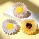 3 Pack Flower Hair Claw Clips for Women Big Cute DaisySunflower Hair Clips 90s Flower Claw Clip Hair Barrettes