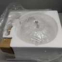 Gold Semi Flush Mount Ceiling Light Fixture Vintage Ceiling Light Fixture Farmhouse Globe Glass Mid Century Textured Glass Hallway Fixture for Bathroom Entryway (Bulb Incl.)