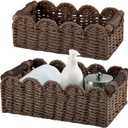 Storage Basket Wicker Baskets for Organizing Toilet Paper Storage Basket for Toilet Tank Top,Brown