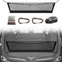 Muslogy Trunk Cargo Net Compatible with 2017-2022 Honda CR-V Accessories, SUV Sedan Cargo Organizer Storage Net with Heavy Duty Carabiners
