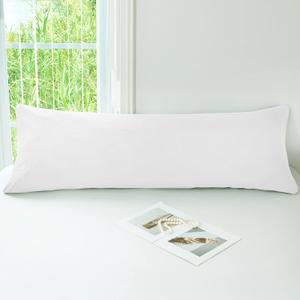 Body Pillowcases White - 100% Washed Microfiber Super Soft and Cozy Pillow Cases 1PCS with Envelope Closure 20x54 Inches