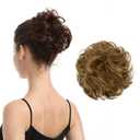 BARSDAR Human Hair Bun Extensions - Real Hair Bun Pieces Daily - Brown & Blonde Highlight (1 Count (Pack of 1))