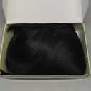 YYHR Short Bob Wig With Bangs 12" Light Yaki Straight Synthetic Hair Wigs Cut Short Black Bob Wigs With Bangs Daily Costume Wig (12 Inch,1B)