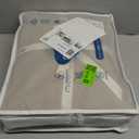 MooMee Bedding Sheet Set 100% Washed Cotton Linen Like Textured Breathable Durable Soft Comfy (Heathered Tannish Linen Grey, Queen)